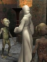 3D alien sex in the abbey